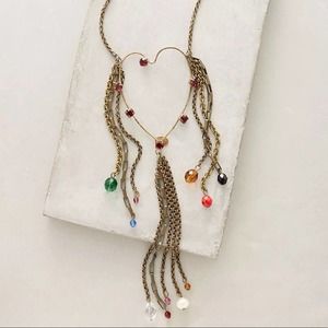 NEW Anthropologie Tasseled Heart Pendant